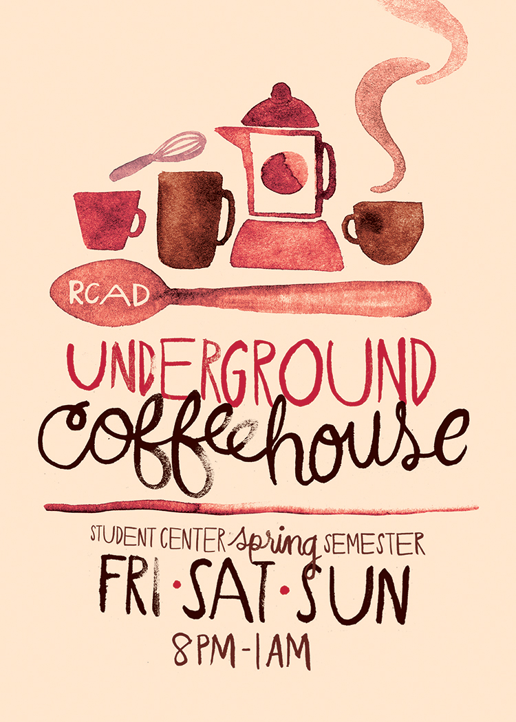 coffeehouse Coffee postcards exploration chalk lettering
