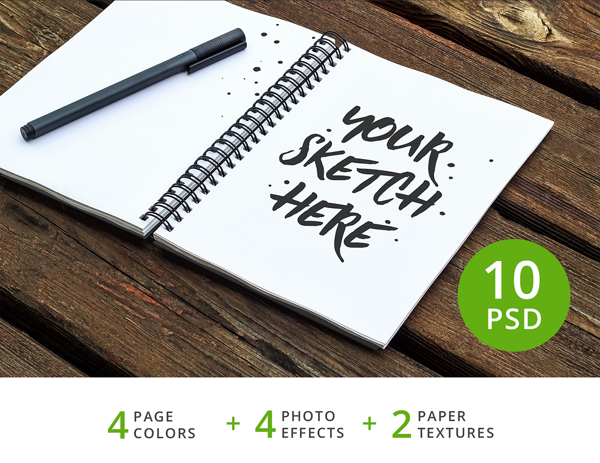book craft design green hand logo mock up mock-up Mockup Nature sketch brand sketchbook