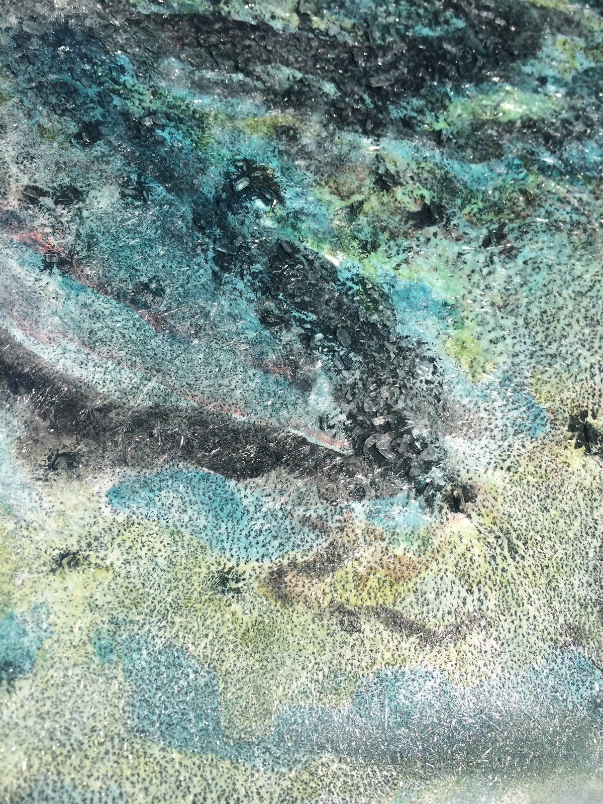 experimental paint crystallized watercolor