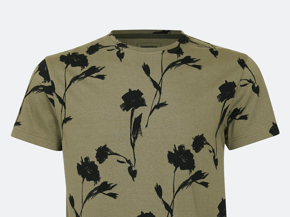 all over print apparel aw´20 Dressmann Flowers ink shop t-shirt