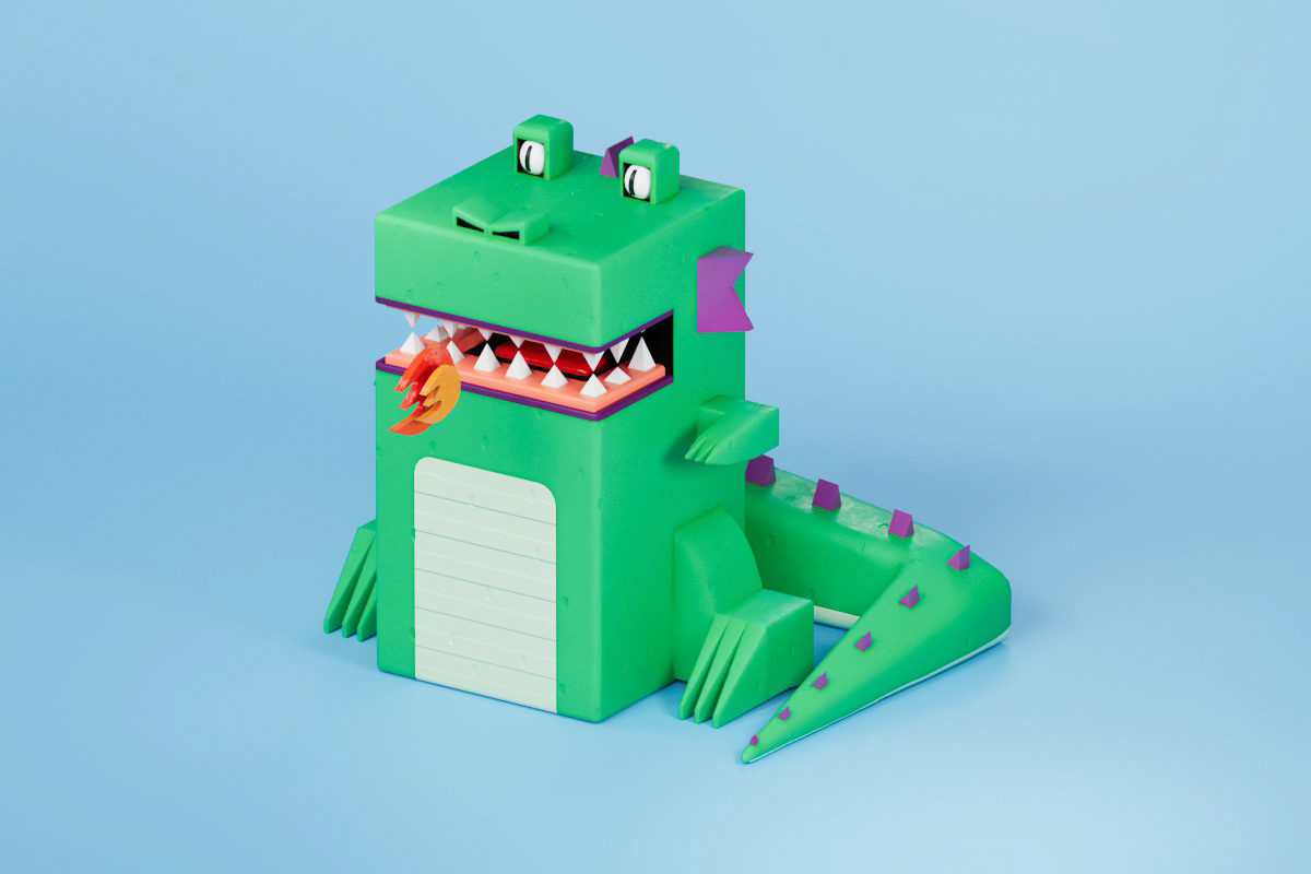 Character design  3D 3d modeling 3D Character dragon c4d new year Holiday 3d art