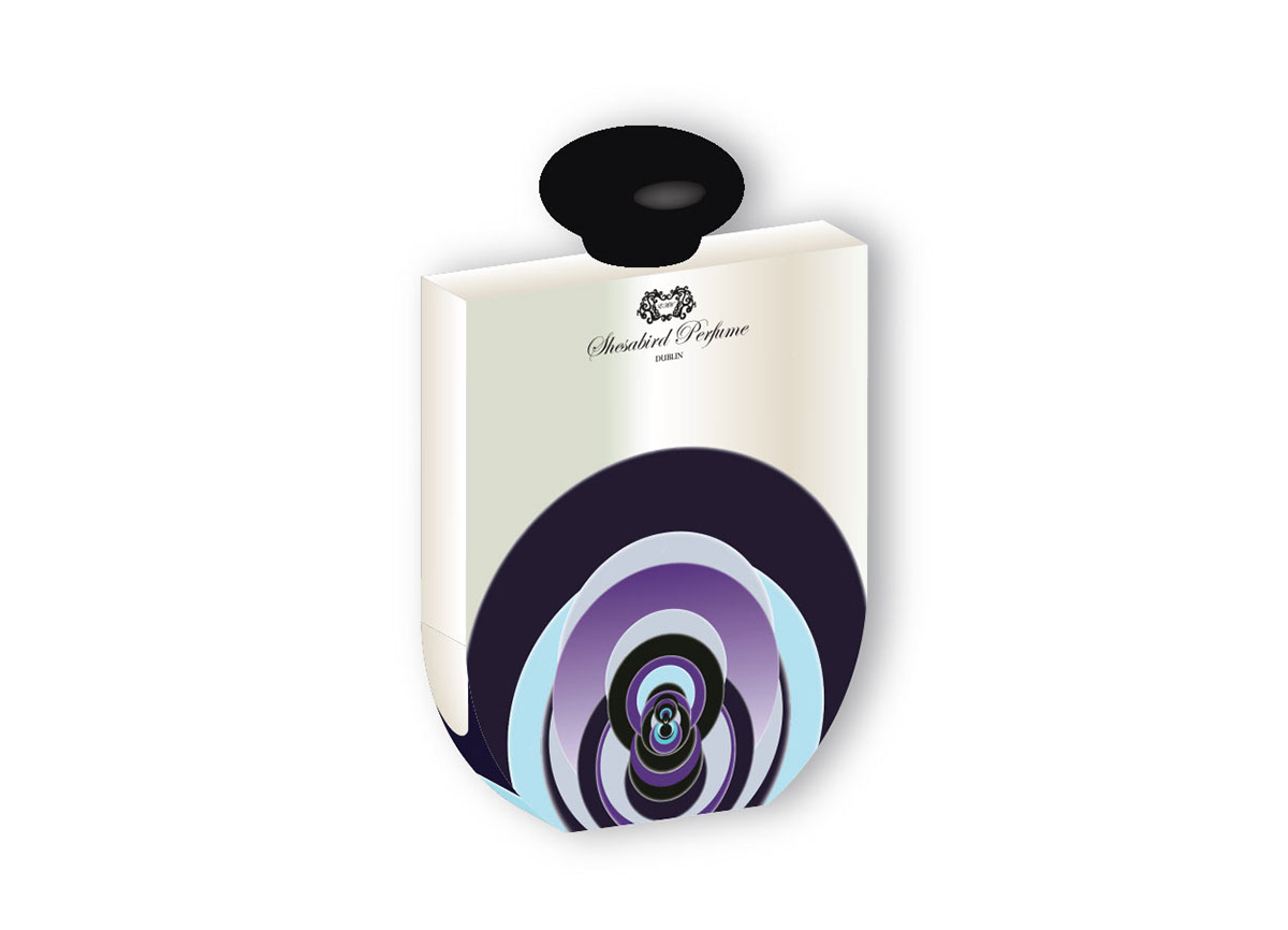 perfume scent Rorschach Inkblot bottle design