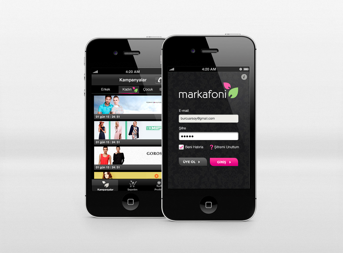 iphone applicaton mobile user interface user experience Shopping