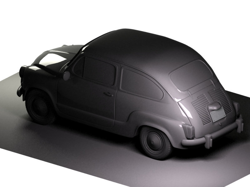 modelado 3d fitito fitito 3D fiat 600 fiat 600 3D auto 3d modelado de auto car 3D 
