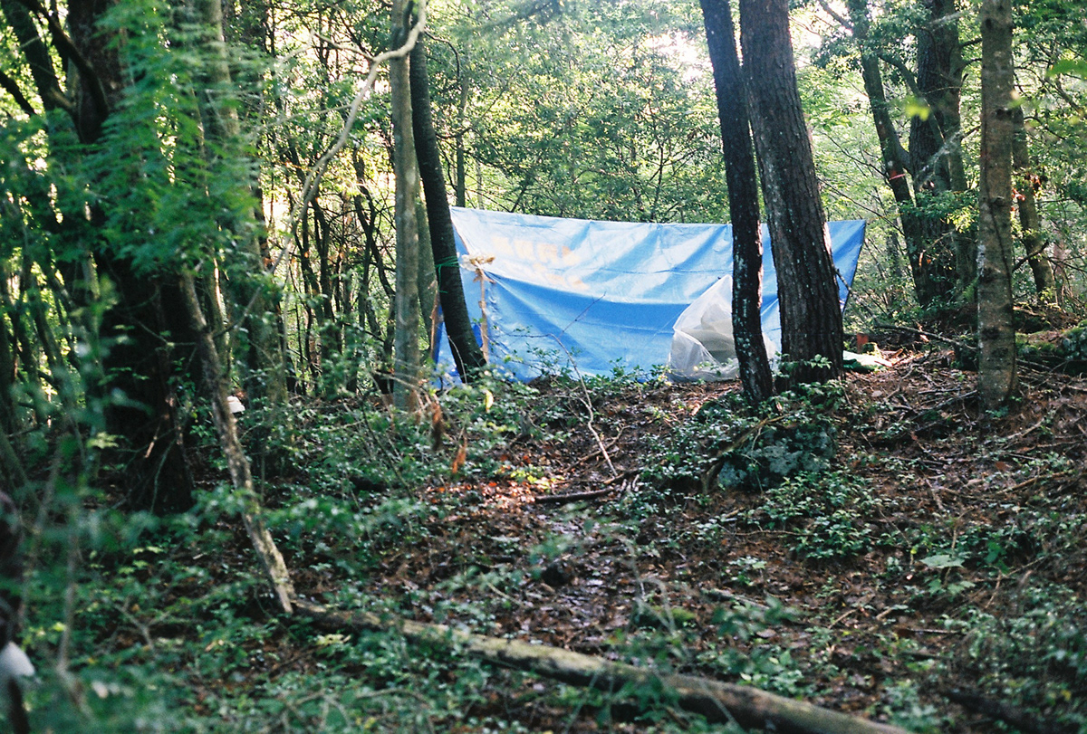minolta japan abandoned adventure exploration camping Nature summer tents water people 35mm
