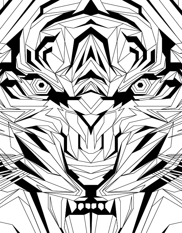 tiger vector polygon