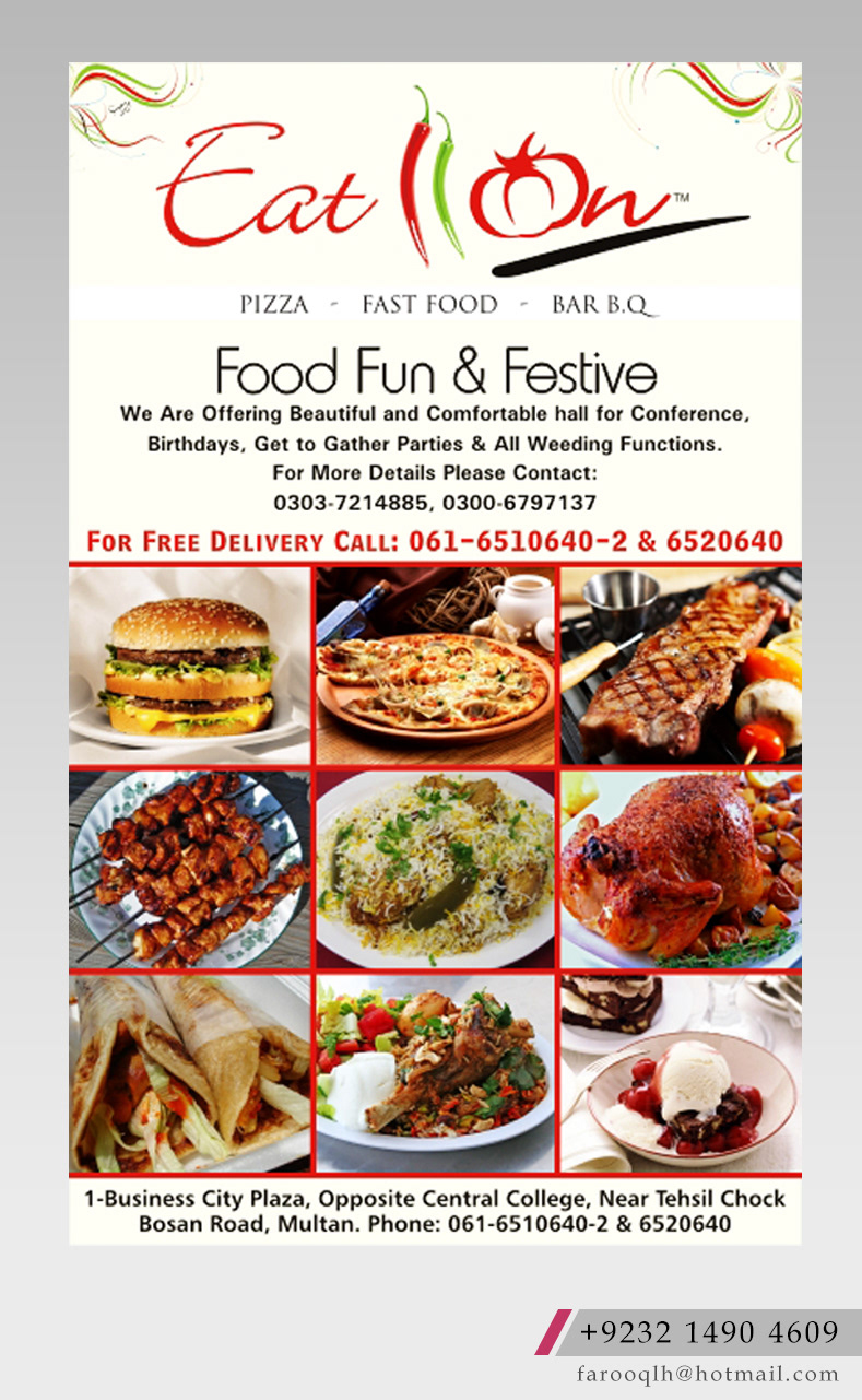restaurant press ad flyer Food  logo