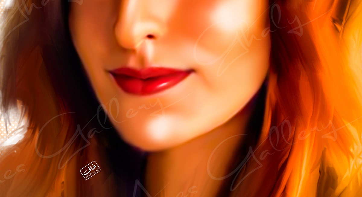 Amina Khalil art artist artwork Digital Art  Drawing  ILLUSTRATION  painting   portrait امينة خليل