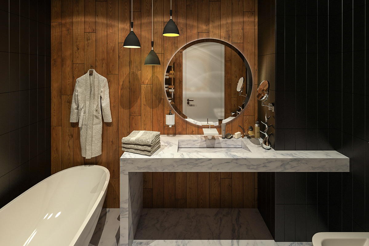 bathroom minimal modern Interior Marble