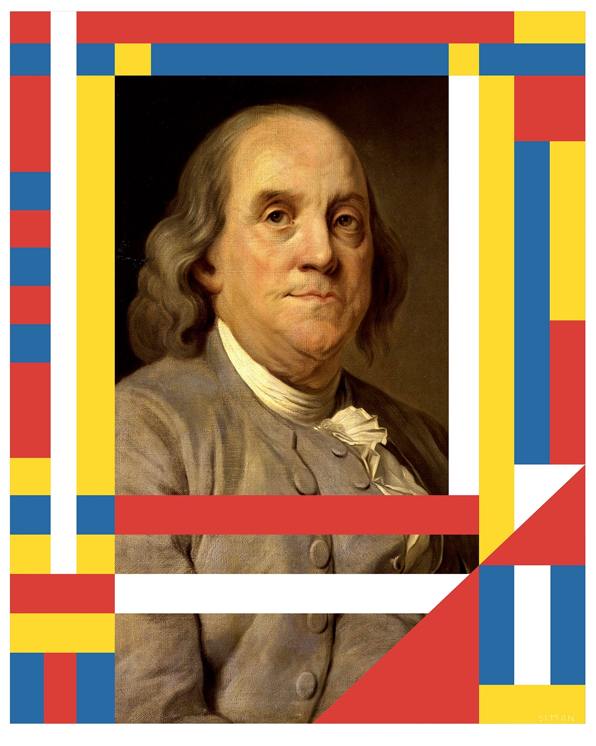 poster design presidents history usa america adobe digital Washington painting  