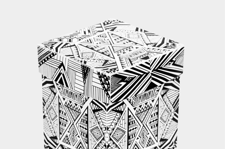 pattern black and white box Packaging