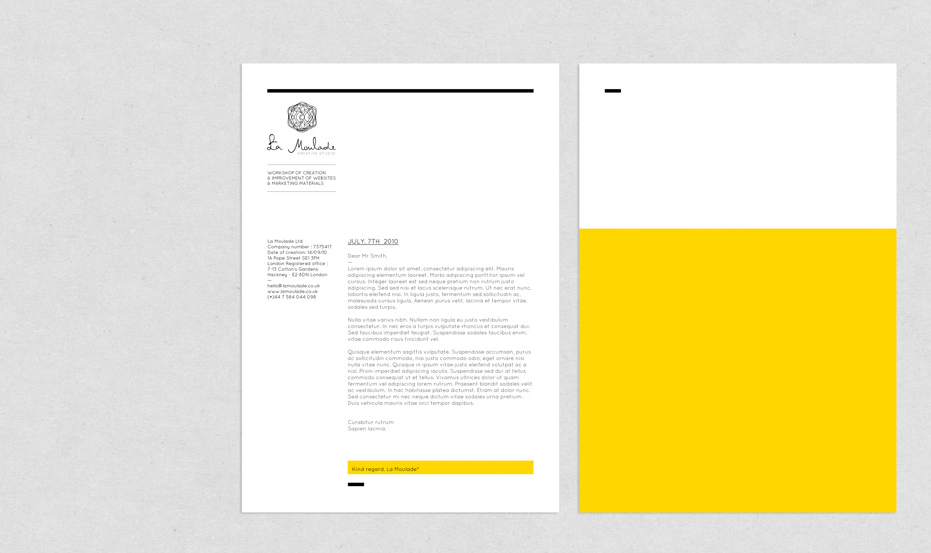 la moulade html5 business card print parallax yellow