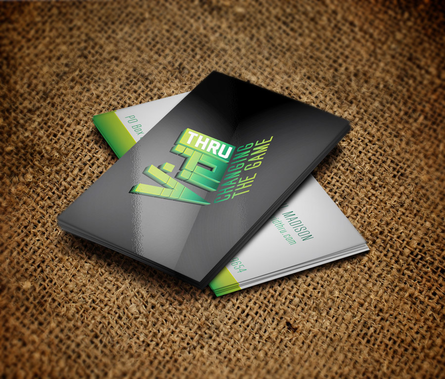 logo VIDThru Business Cards Video Games Gaming