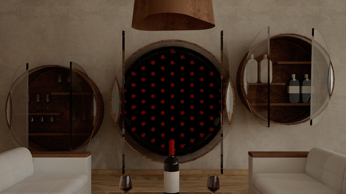 furniture cava de vinos Wine storage industrial design  design