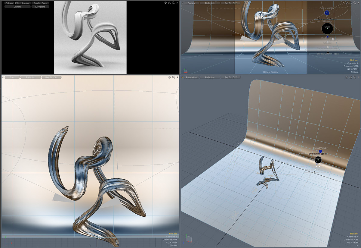 CGI studio 3D artistic dancers