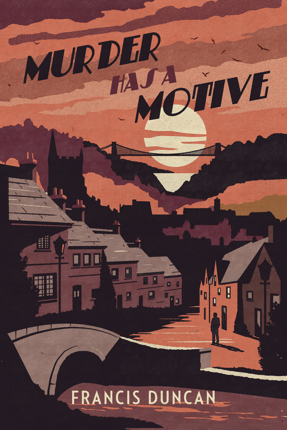 book cover travel poster screenprint texture vector Noire crime thriller British Landscape countryside detective Landscape
