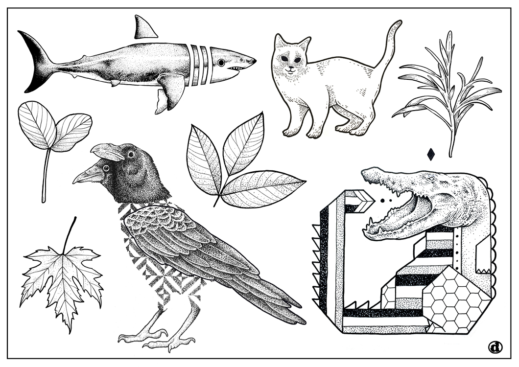 ink tattoo design tattoodesign   tattooflash animals Drawing  danisanzpuntoes