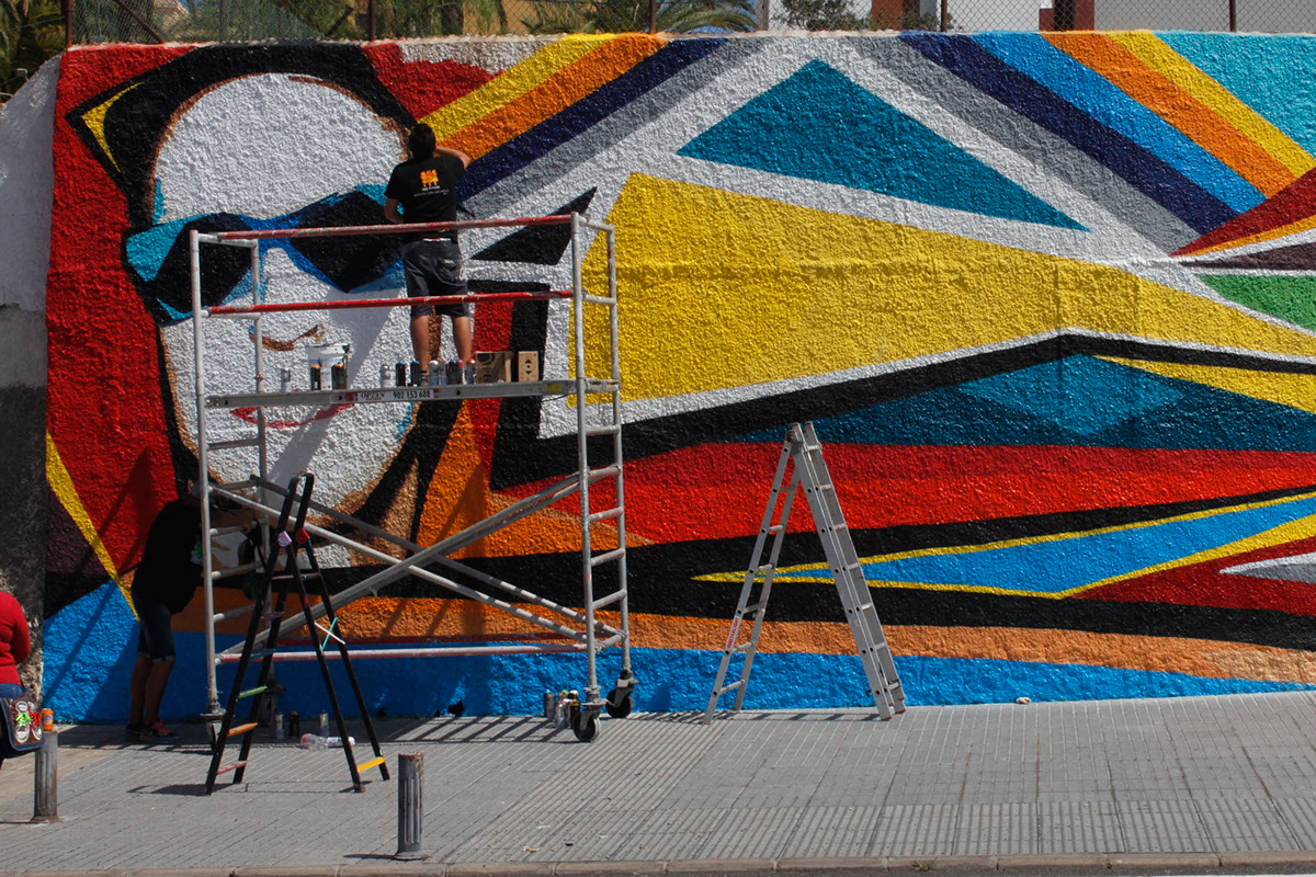 pablo Montesino PabloMontesino gran canaria murales Mural suglas color