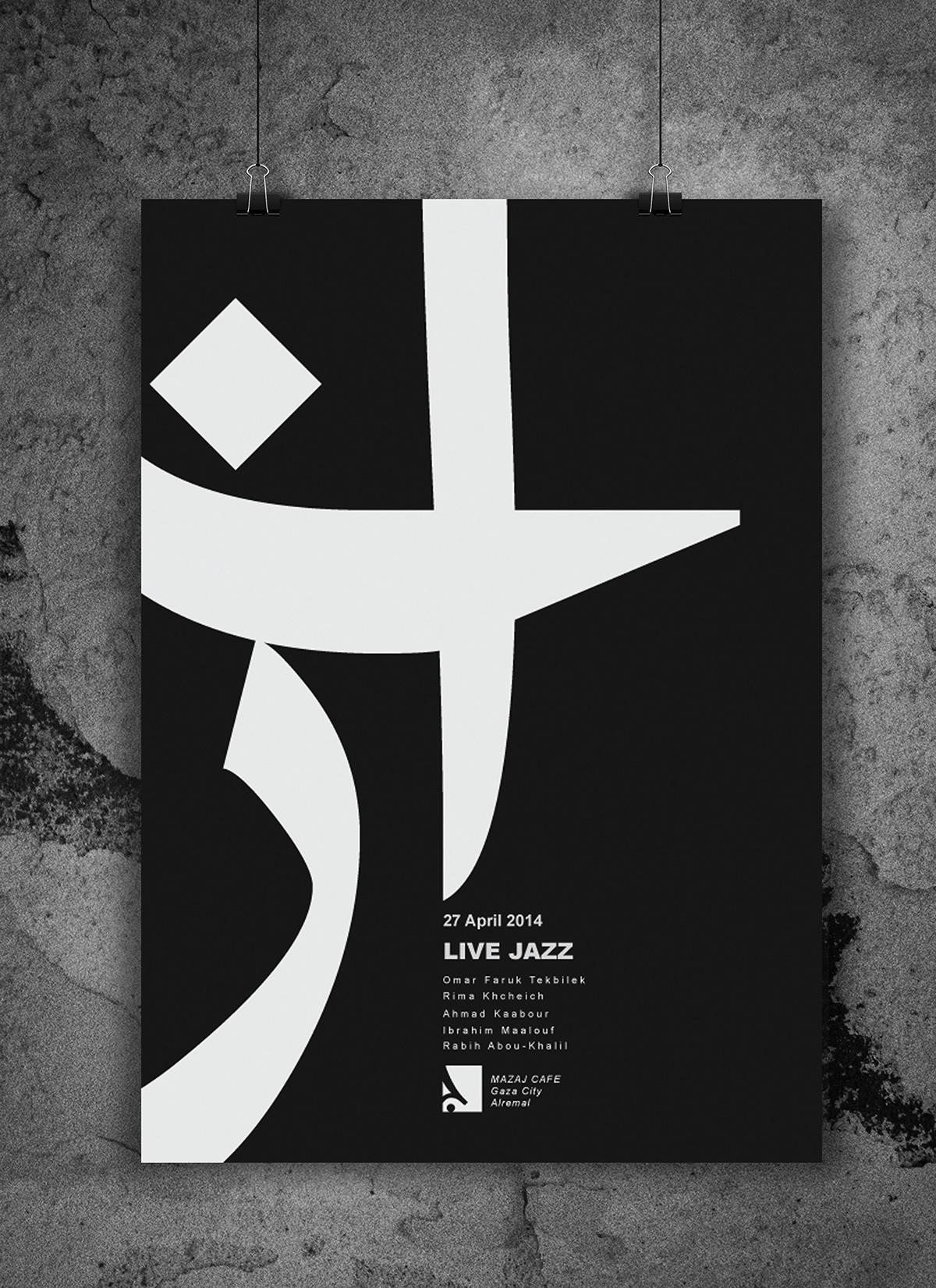 poster black & white design