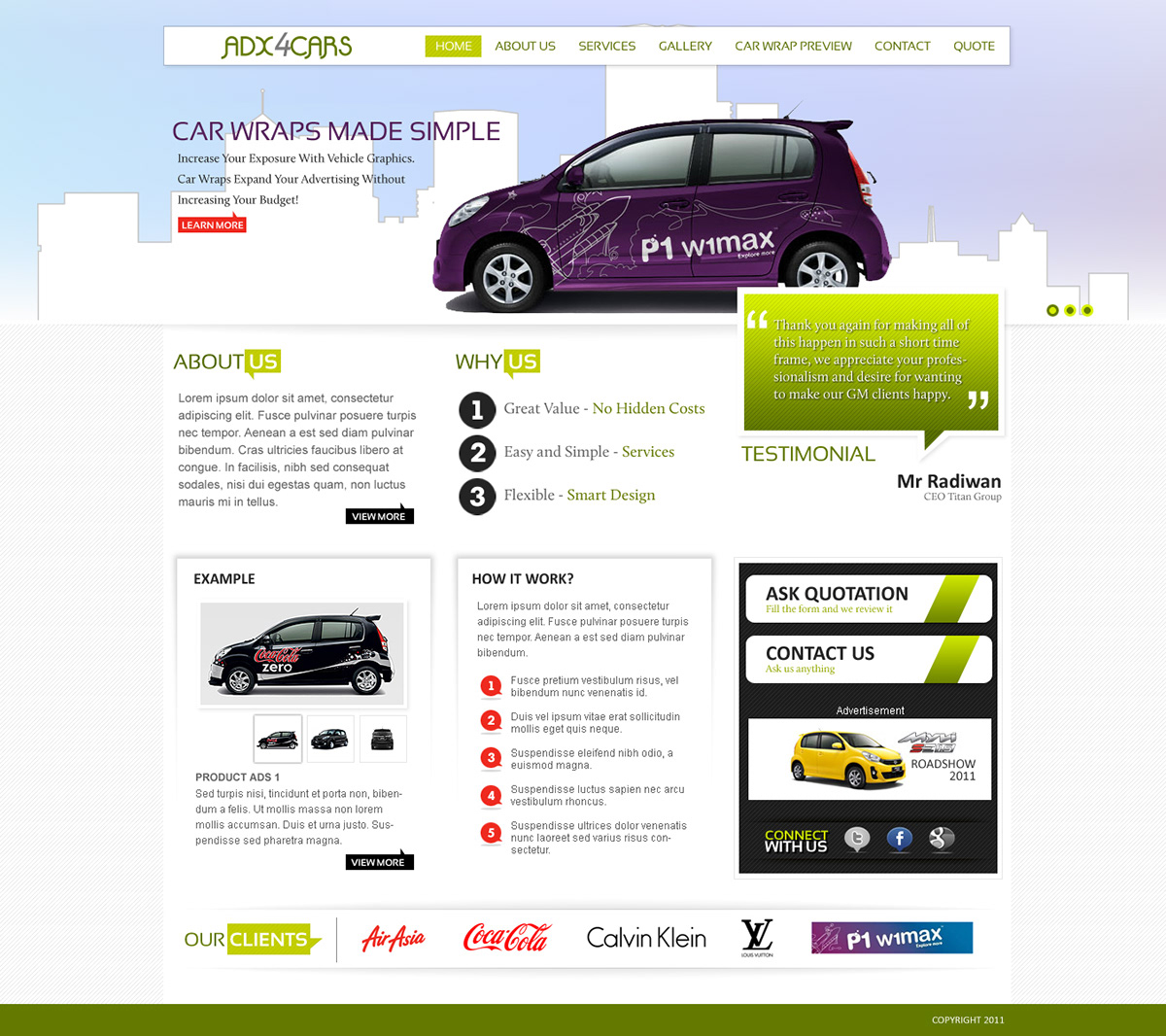 car Wrap car4ads Mockup design Web Website