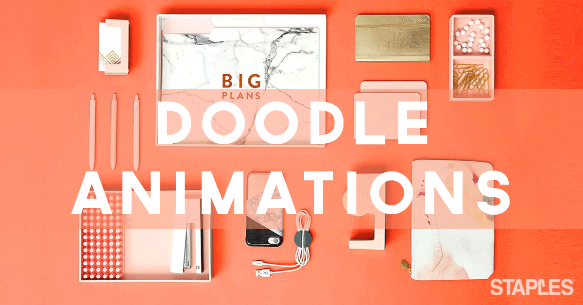 doodle animation  Drawing  motion graphics  2D Animation line animation animator Staples social media