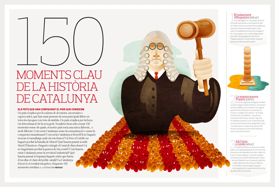 sapiens history catalonia catalunya Tarradellas Almogavers red yellow magazine publication time