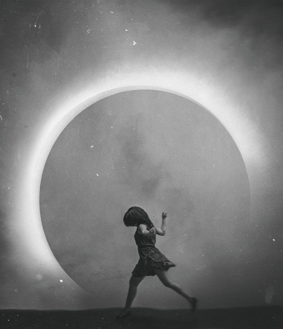 portrait concept moon Sun eclipse surreal dream manipulation photo