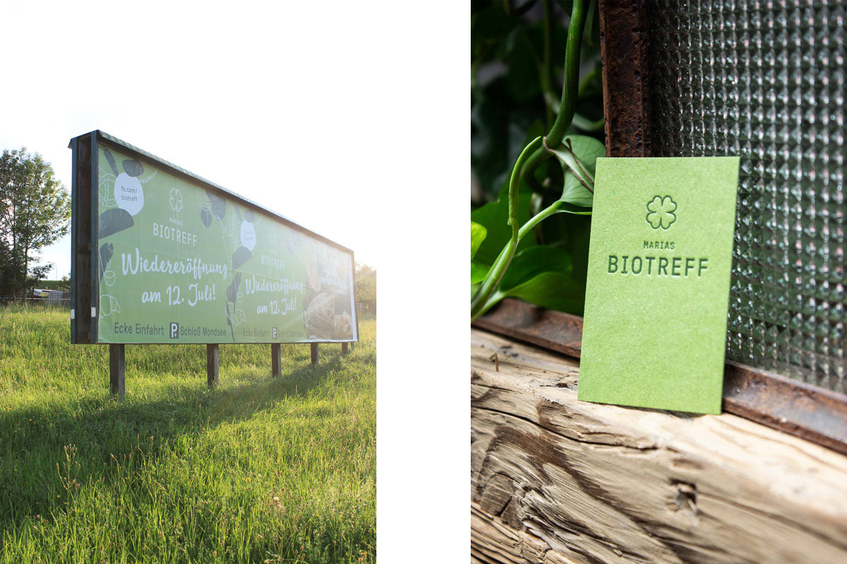 rebranding branding graphic design print design cafe green organic Corporate Design local Supermarket