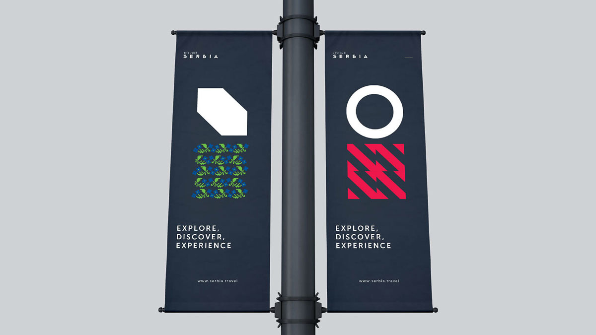 branding  identity Serbia country tourism design pattern visual identity national srbija