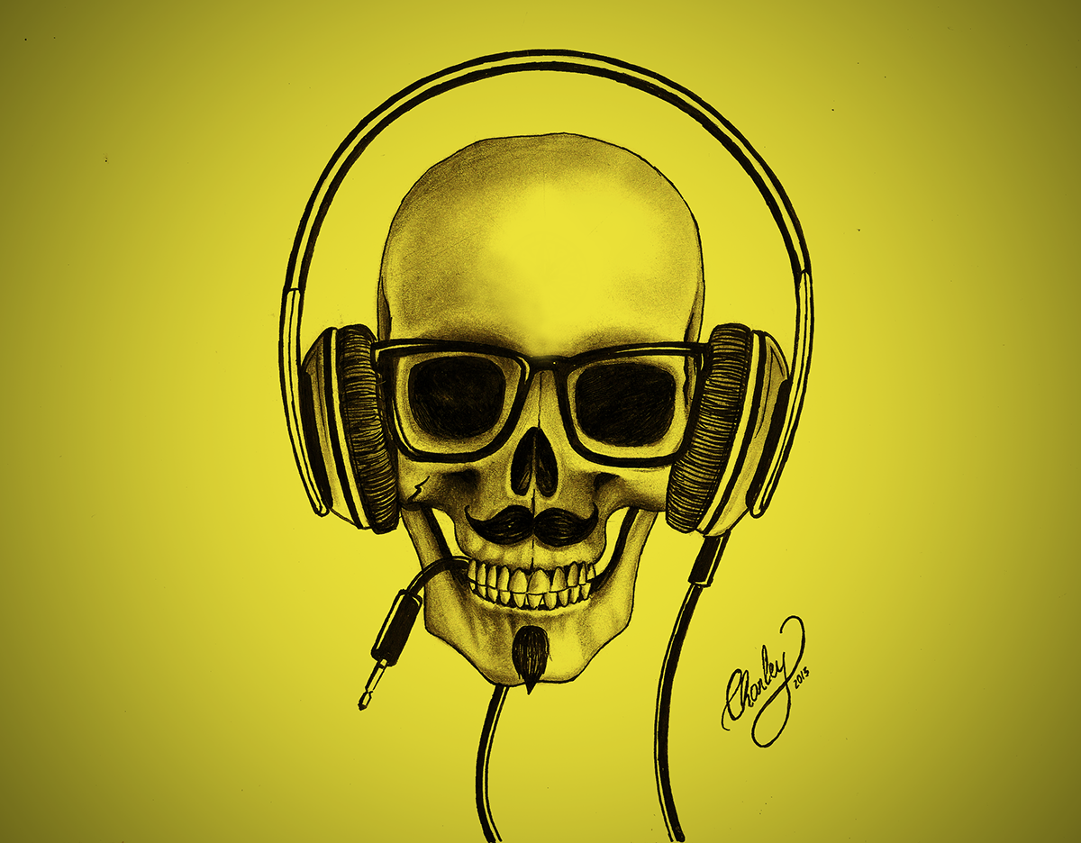 Hipster Skull skull sound SOM Caveira Hipster Hipster phone fone phones fones