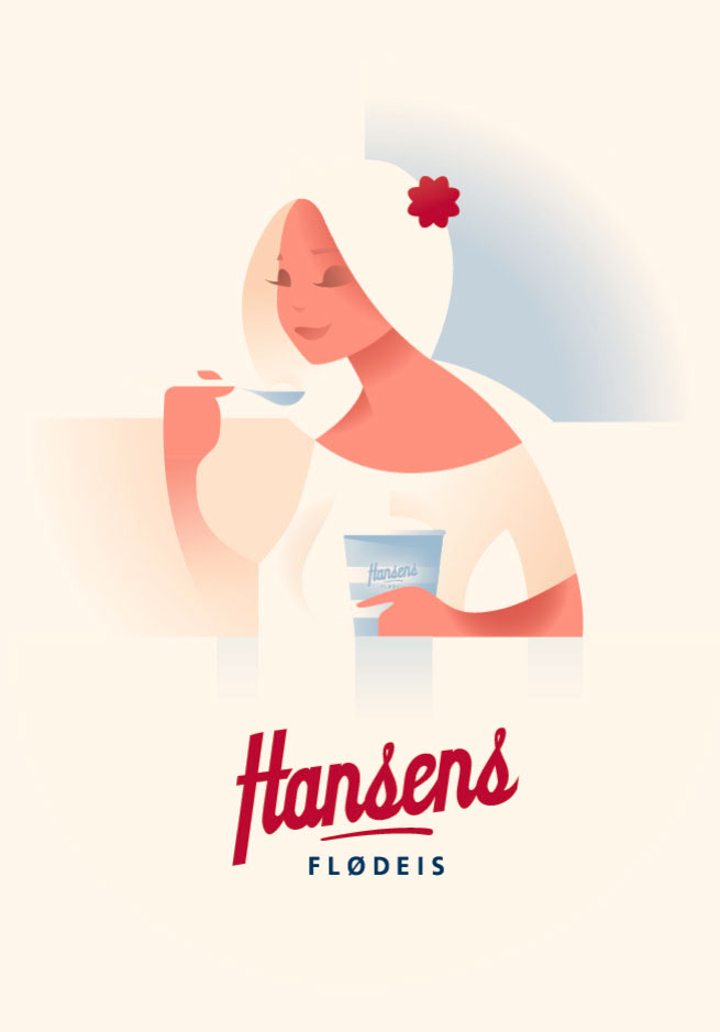 Adobe Portfolio Hansen's Ice Cream poster mads berg
