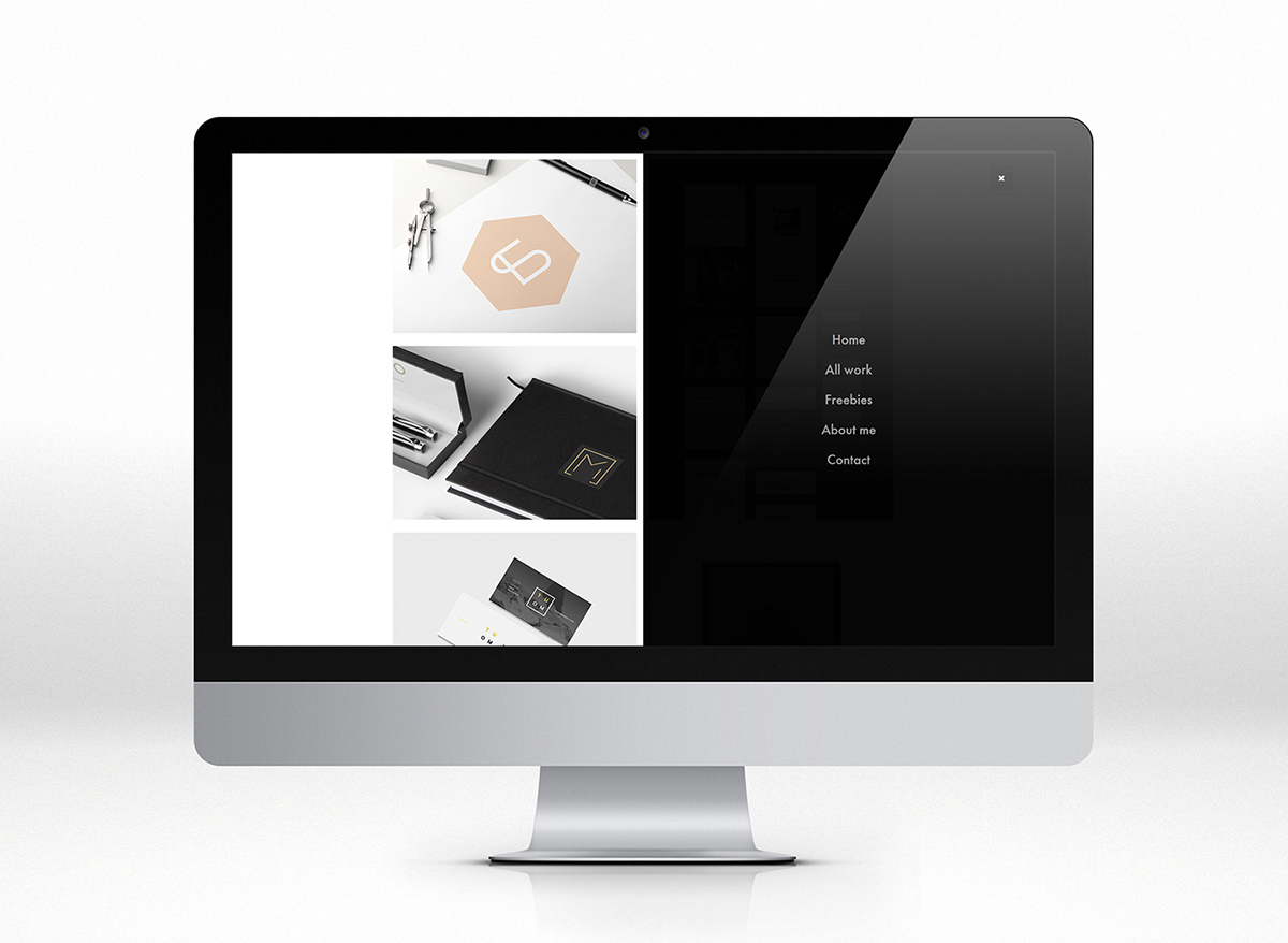 Website portfolio grid business card logo Graver light simplicity modern clean