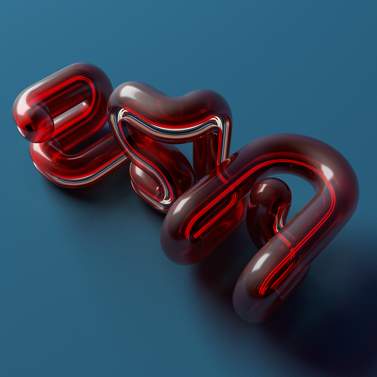 3D 3DType type lettering bended usa abstract minimal