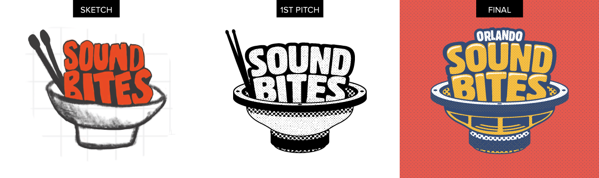 Adobe Portfolio Sound Bites soundbites orlando downtown orlando Music Festival branding  graphic design 