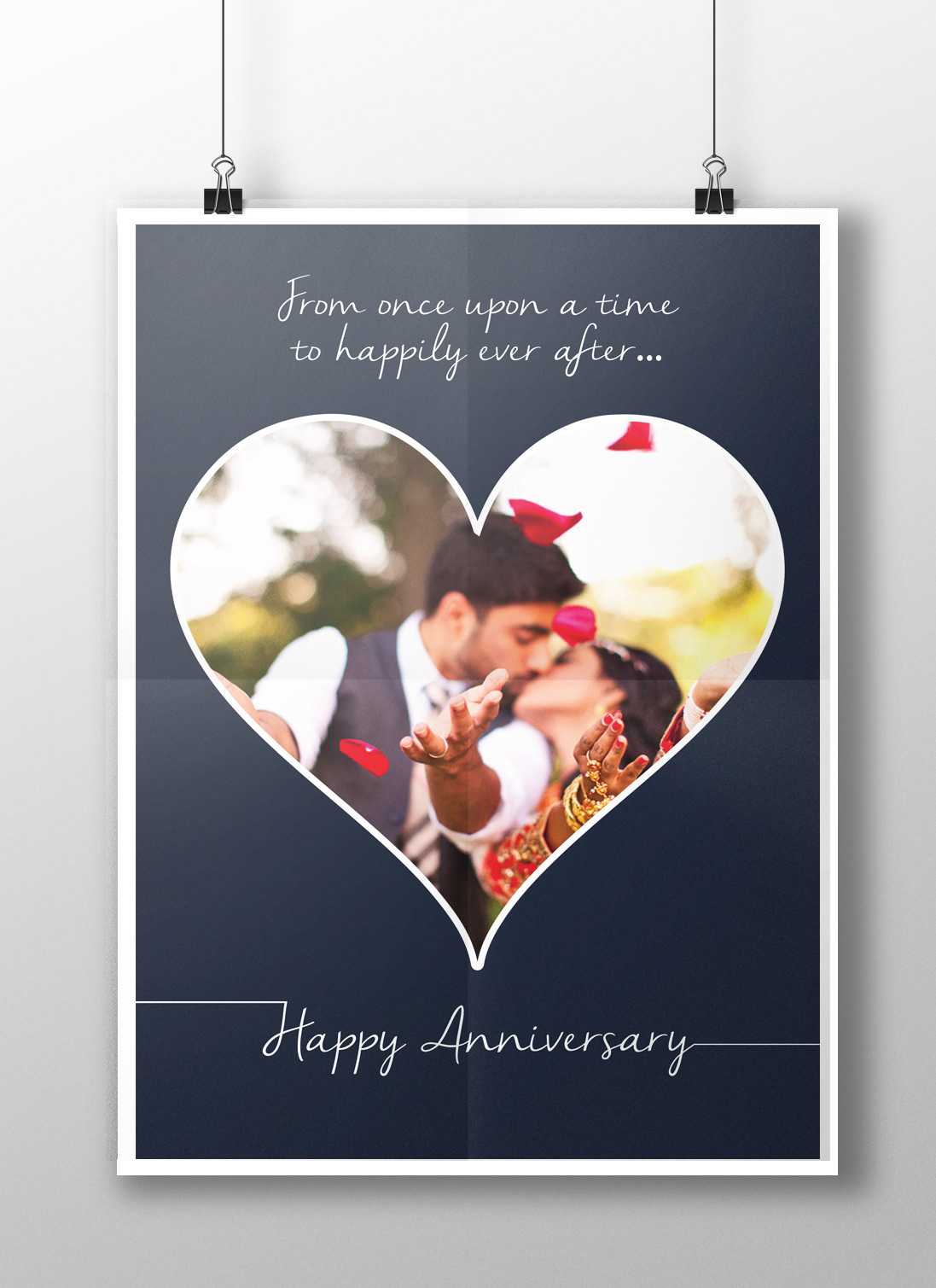 Creative ecard Happy Anniversary love story