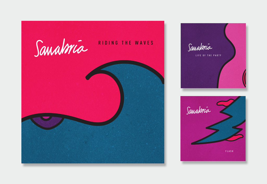 Album cover artist colorful bold pink graphic artwork LP soundcloud