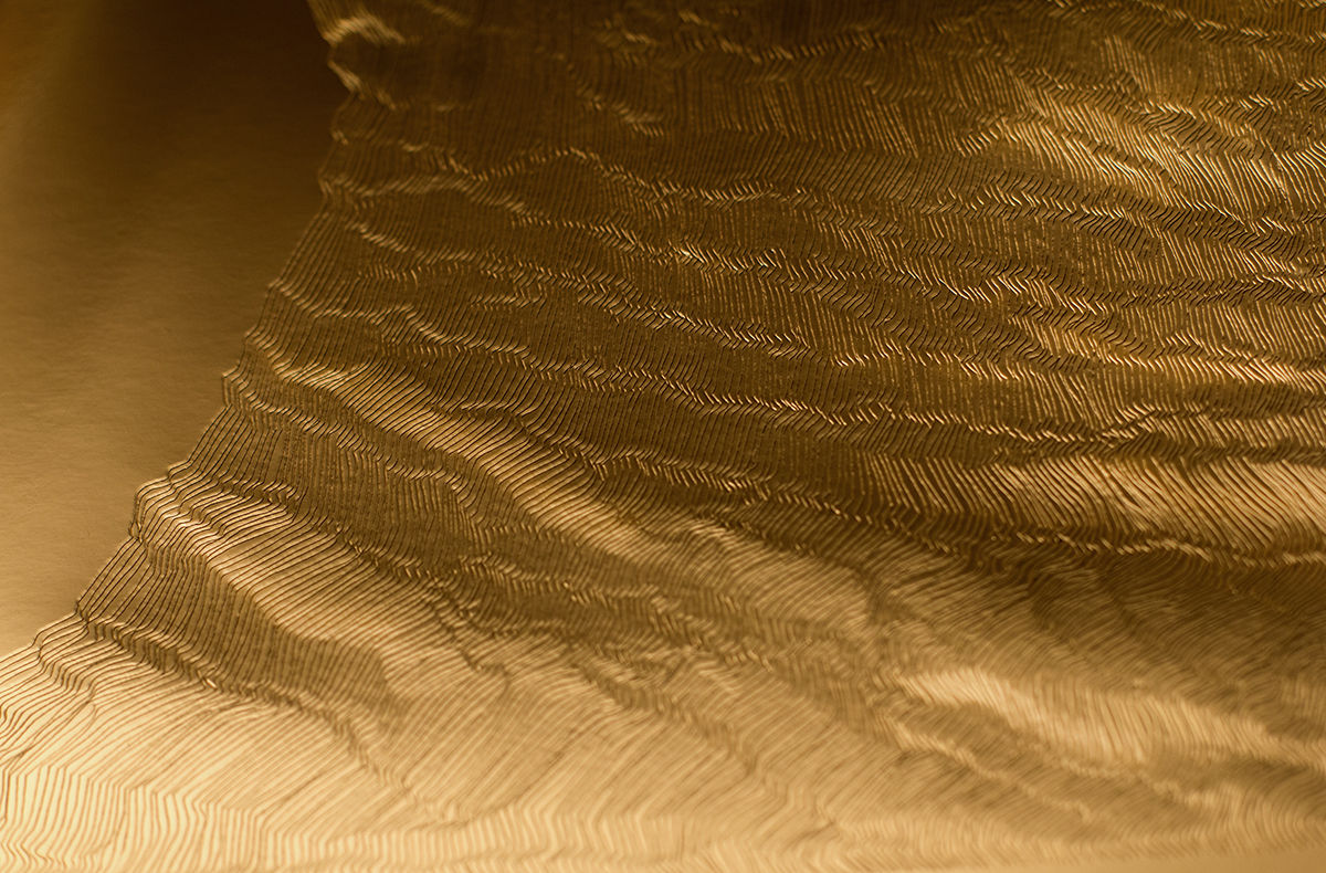gravure engraving Or gold lignes lines Repetition moment zone flow flux