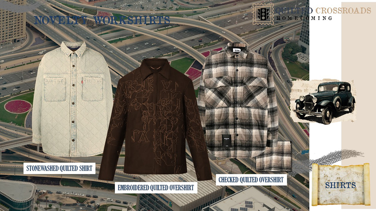 quilt Collection Fashion  proposal design commercial campaign jacket concept crossroads