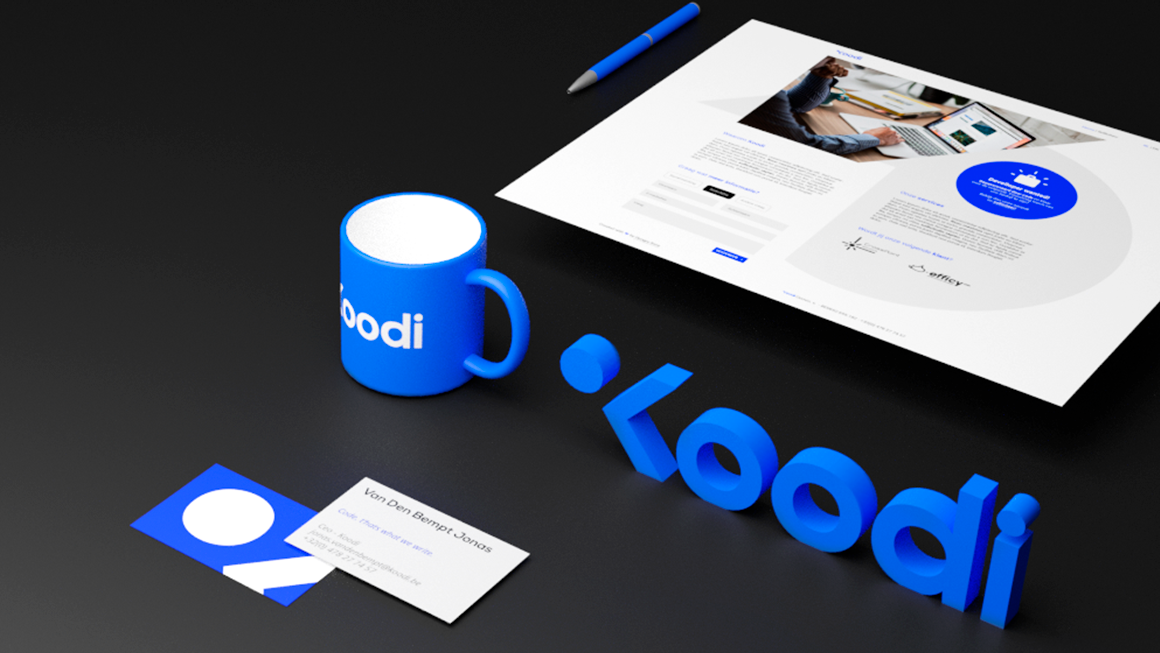 blue design UI ux comapny logo Website minimal code joren brosens