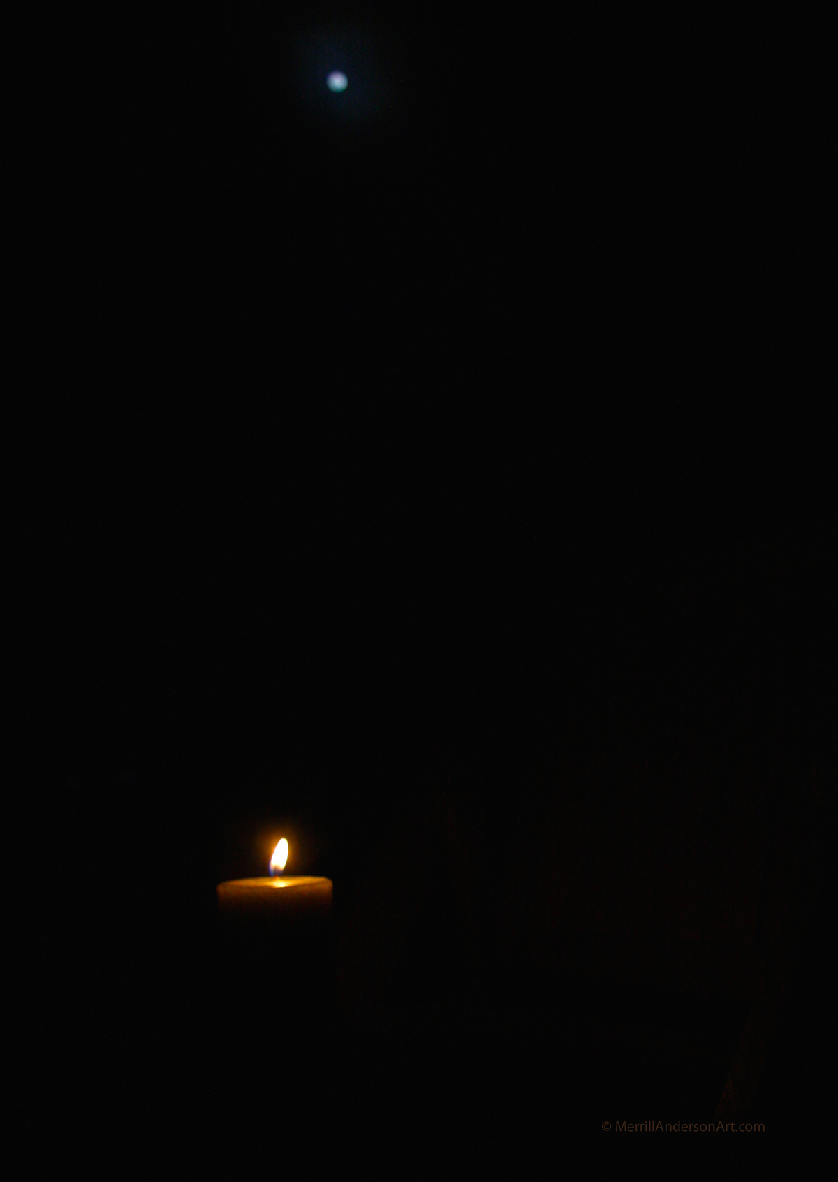 Adobe Portfolio photos nighttime candle merrill anderson luminous glow
