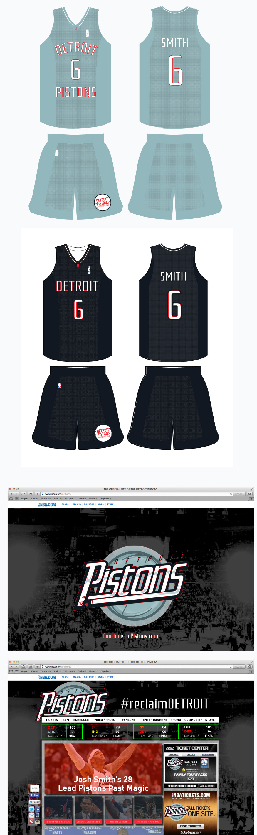 sports detroit pistons Jerseys design redesign new indianapolis indiana