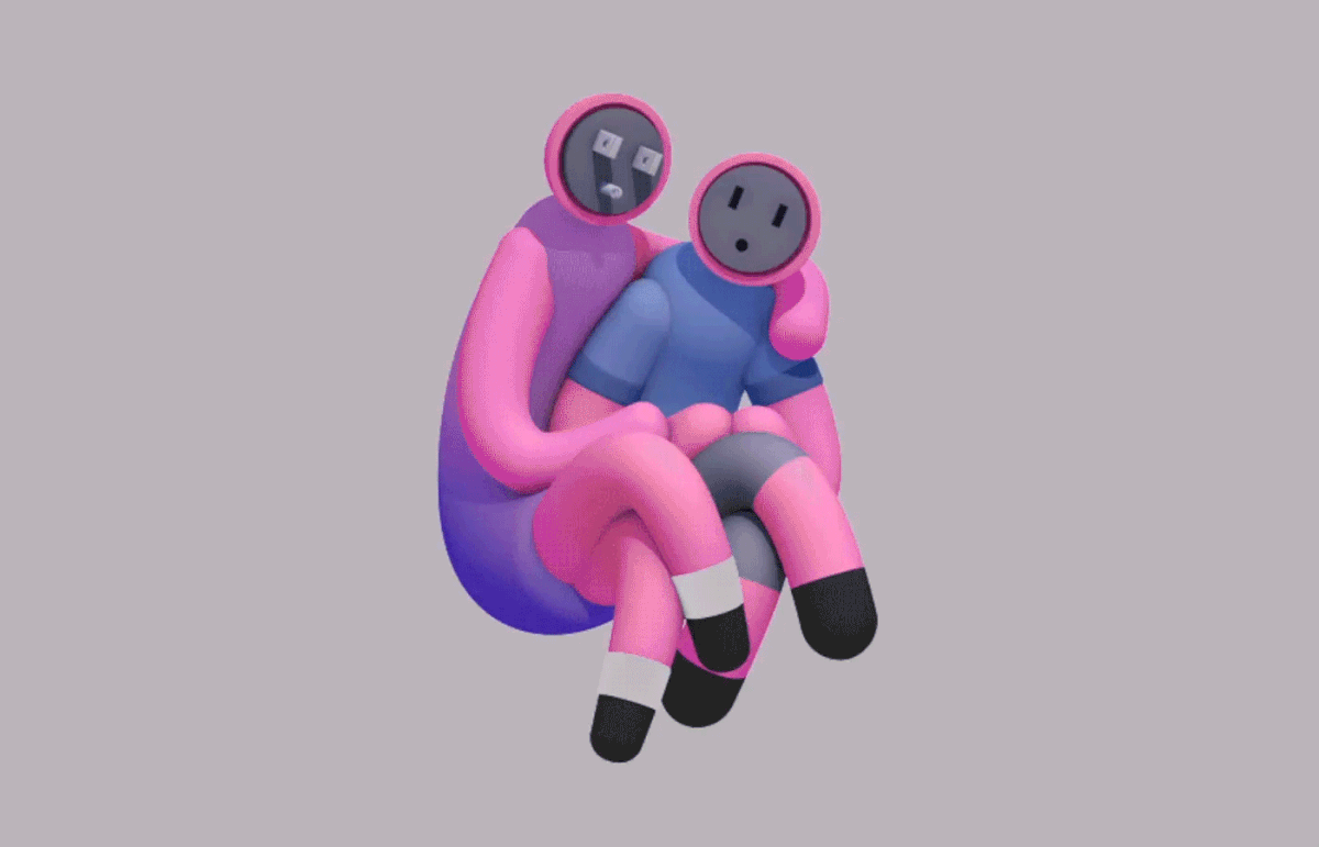 giphy loop 3D simple weird series Fun couple