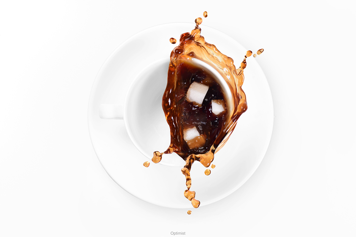 Product Photography commercial Coffee food photography splash advertising still life still life cups Optimist realist
