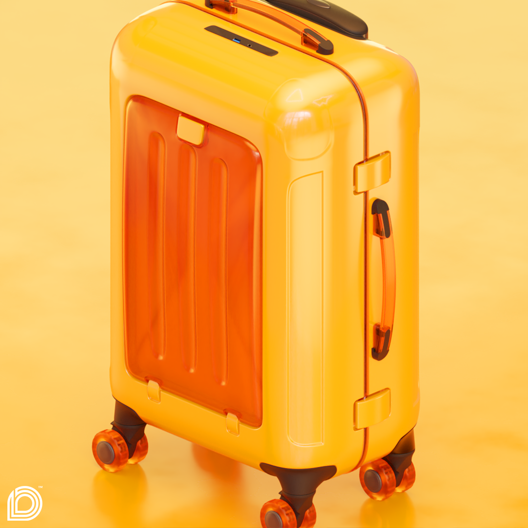 yellow blender animation  motion design product animation 3d modeling Travel Orthographic Art simulations
