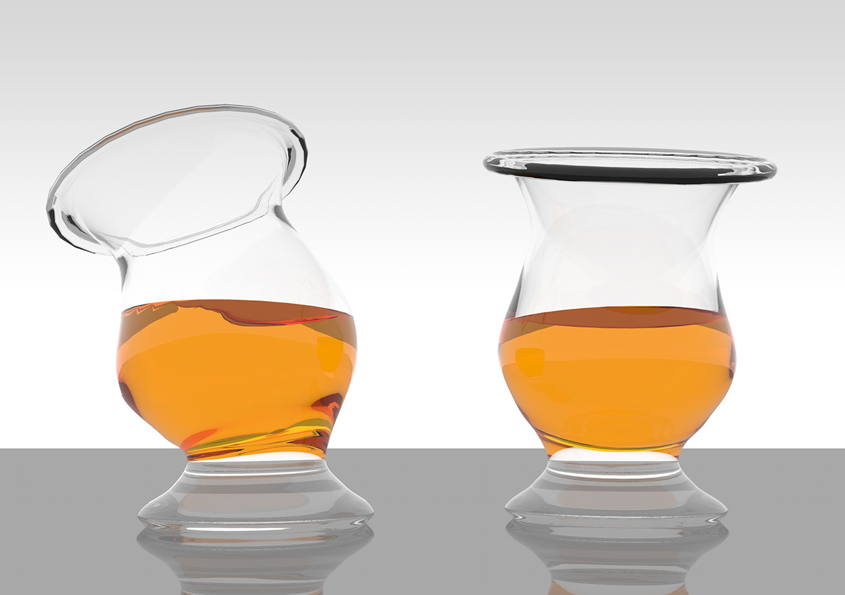 3D cinema4d rendering Whisky whiskyglas   glas design  glas chocolate Schokolade