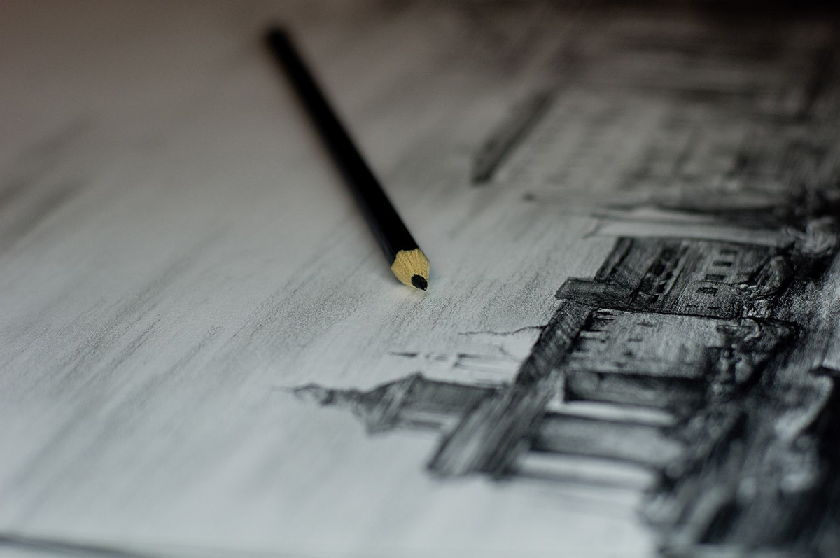 Drawing  Venice pencil