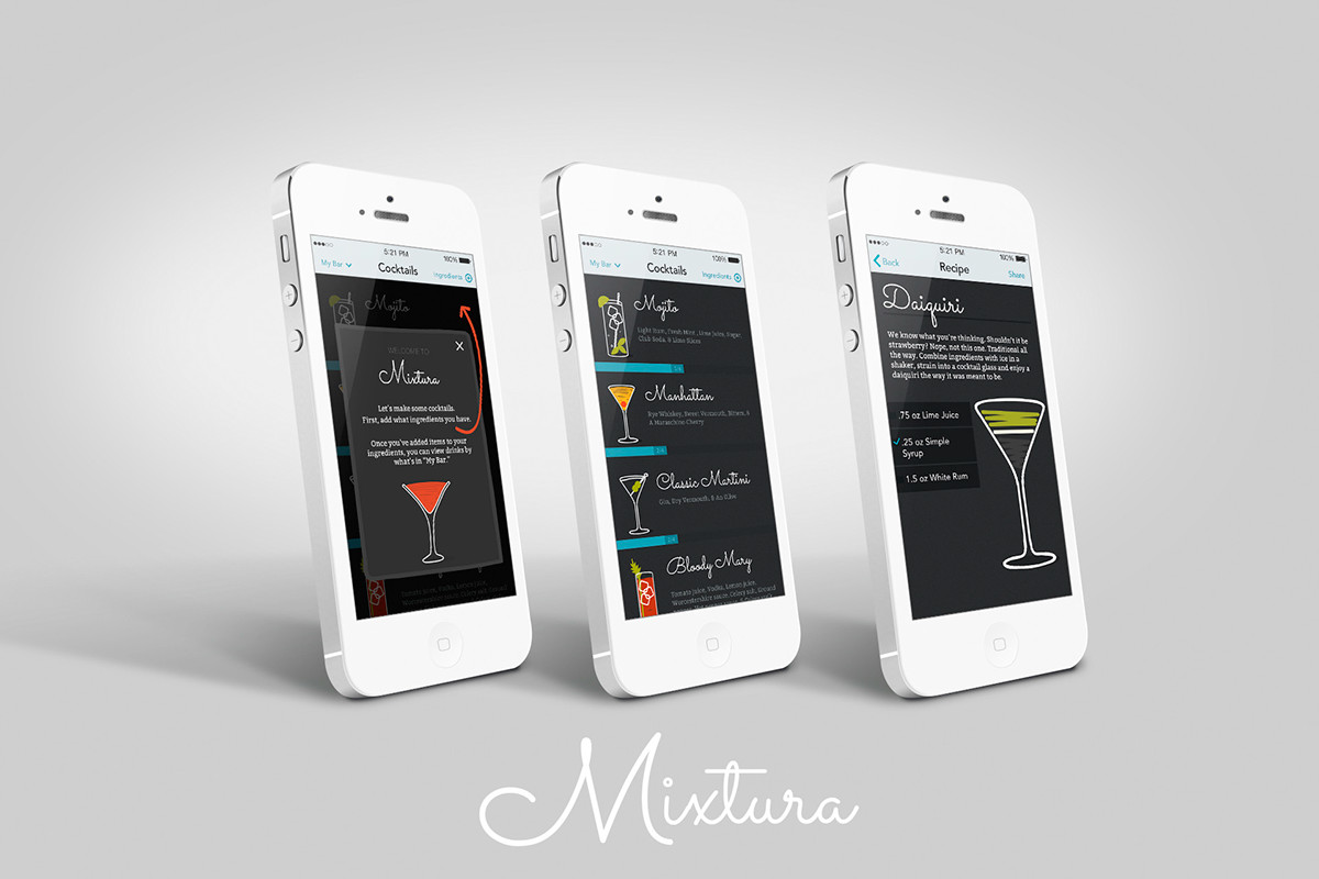 app design interactive design cocktails