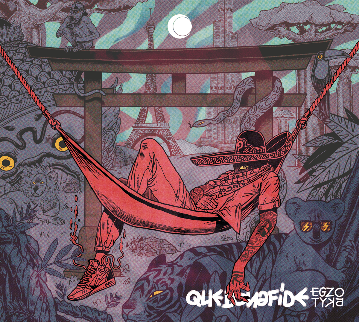 rap quebonafide egzotyka album cover music QueQuality didiusz exotic Travel adventure