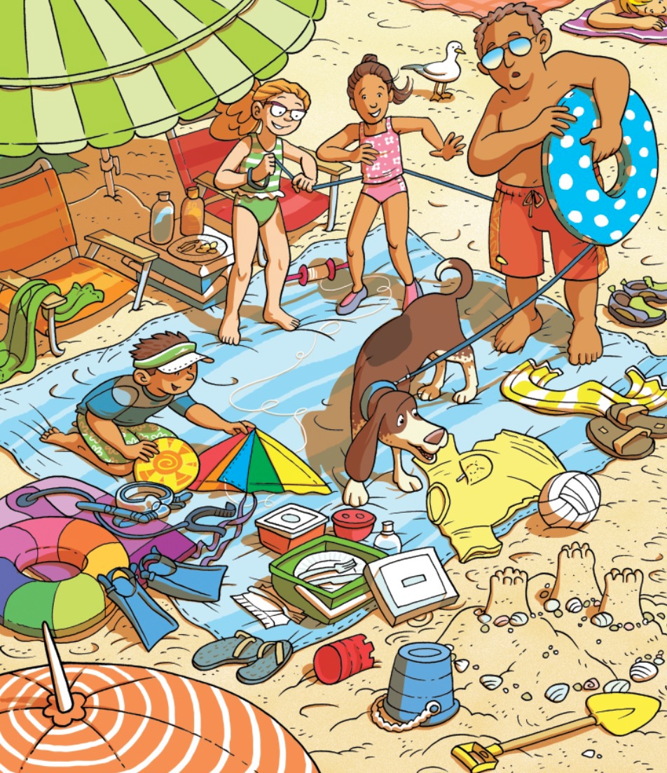 Hidden Pictures children's illustration illustraton children cartoon camping night