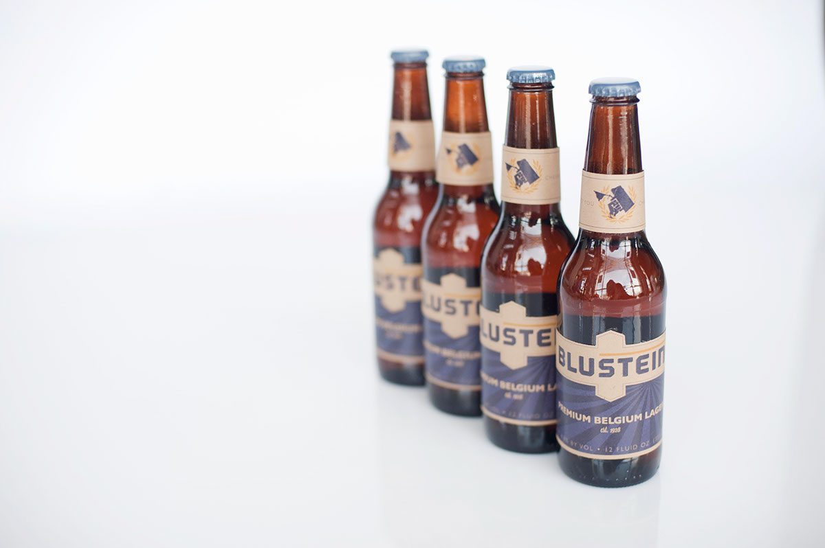 Blustein Lager  beer  Packaging  branding  graphic design